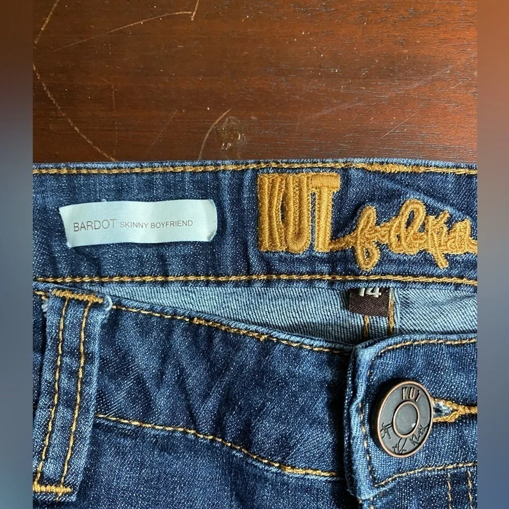 Kut From The Kloth Bardot Skinny Boyfriend Womens Plus Size 14 Cropped Jeans - Picture 3 of 6